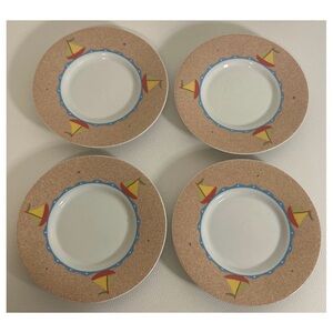 Studio Nova Soft Seas Plates • Set of 4 - 6” Side Plates • Coastal Design